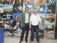 Ich mit dem Marketing-Chef Peter Baumann in der Firmenzentrale von Liqui Moly in Ulm-Lehr